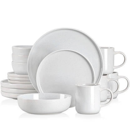 Vaisselle en grès 4/8 personnes - SESAM - 16/32 pièces Novia Home 14-29-White-16P-200007763-201336101-GERMANY