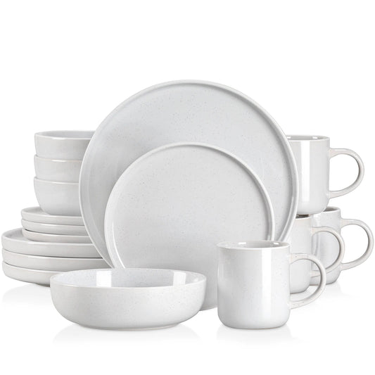 Vaisselle en grès 4/8 personnes - SESAM - 16/32 pièces Novia Home 14-29-White-16P-200007763-201336101-GERMANY