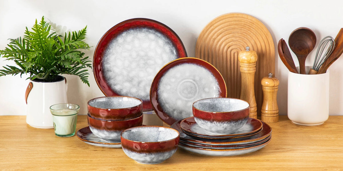 Vaisselle en grès 4/8 personnes - STARRY - 12/24 pièces Novia Home 1419312Piece2STARRY7763201336101