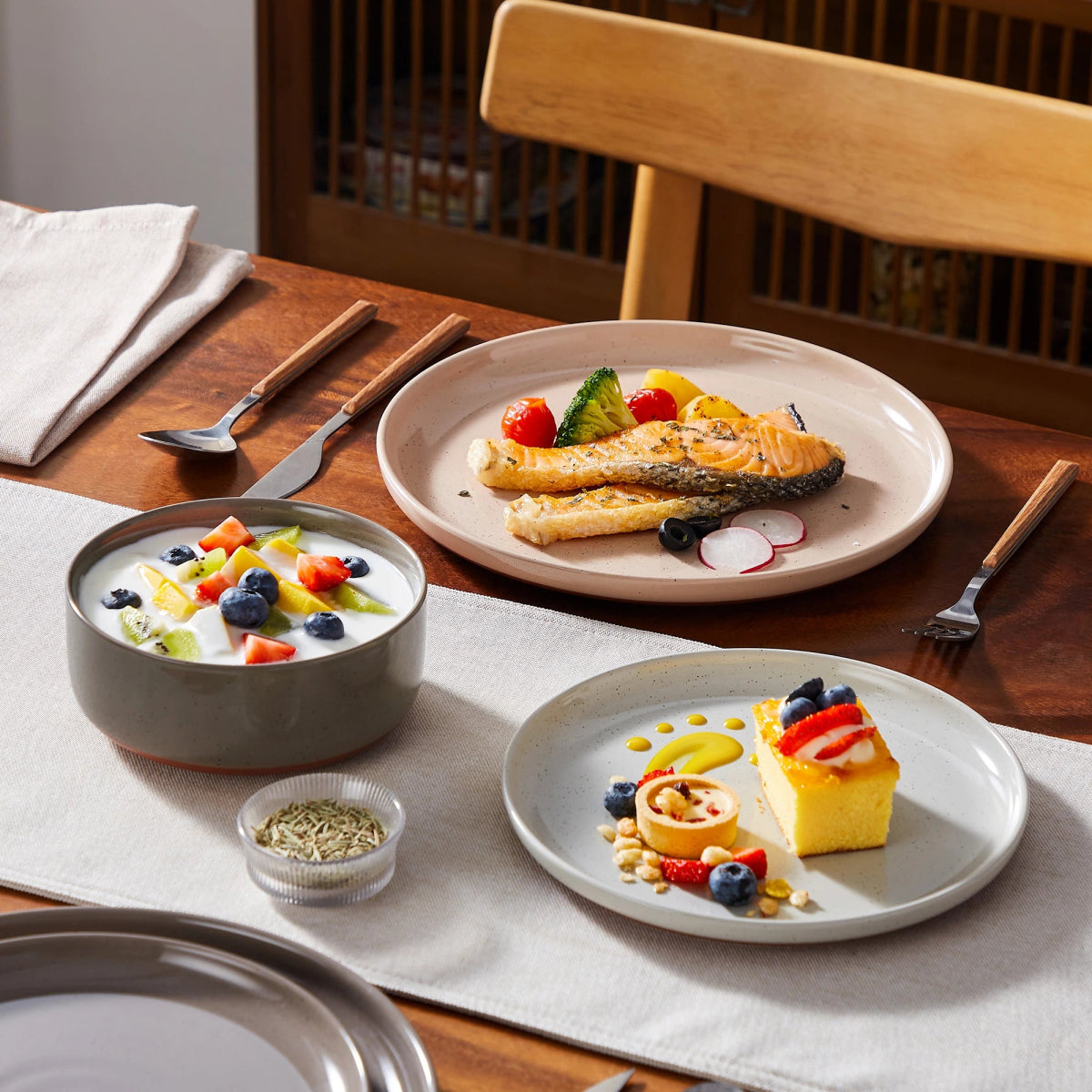 Vaisselle en grès 4/8 personnes - TARA - 12/24 pièces Novia Home 14193MixColor12Piece27763201336101