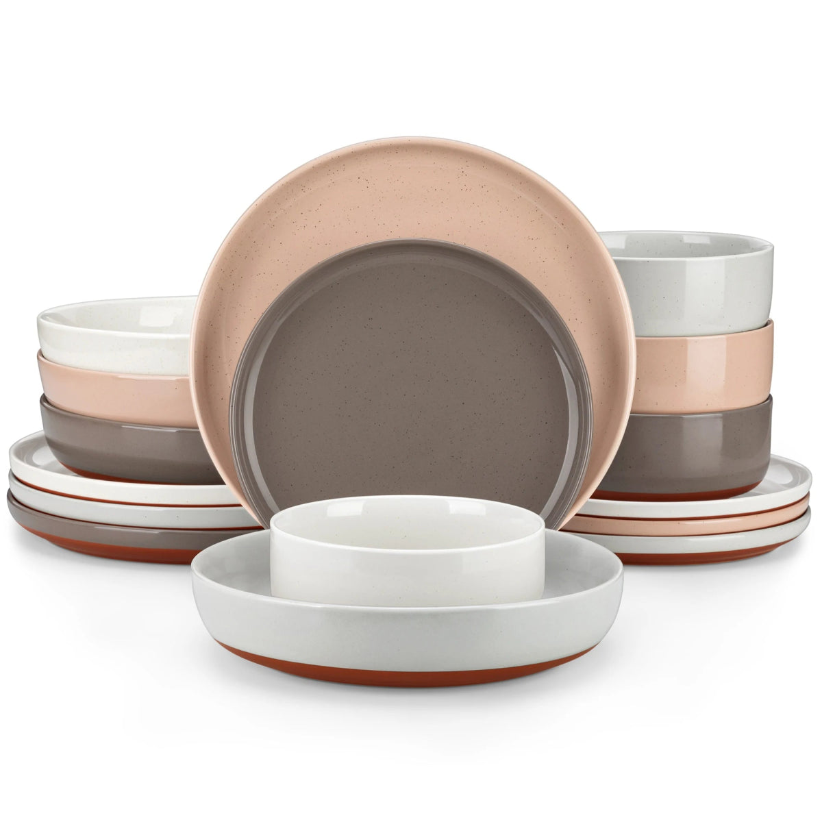Vaisselle en grès 4/8 personnes - TARA - 16/32 pièces Novia Home 14193MixColor16Piece200007763201336101