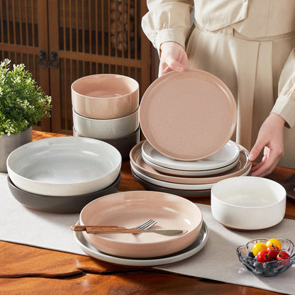 Vaisselle en grès 4/8 personnes - TARA - 16/32 pièces Novia Home 14193MixColor16Piece200007763201336101