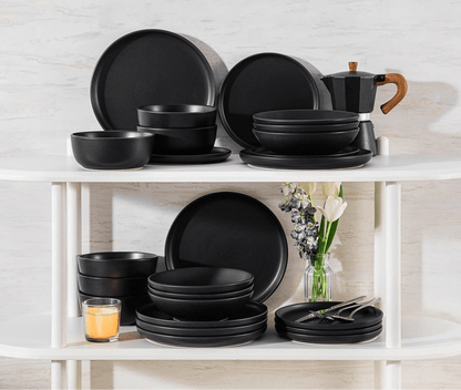 Vaisselle en grès 6 personnes - GLAZ - 24 pièces Novia Home 14193GLAZ24P2776321336101
