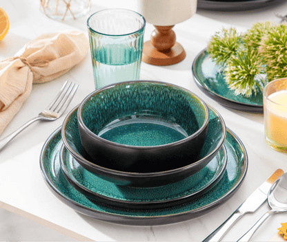 Vaisselle en grès 6 personnes - GLAZ - 24 pièces Novia Home 14193GLLAZ24P2776321336101