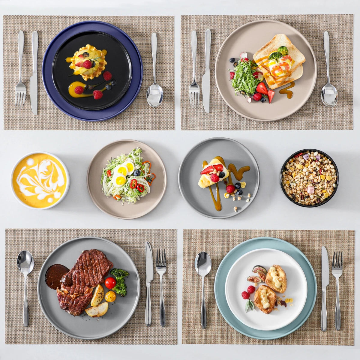 Vaisselle en grès 6 personnes - TARA - 6 pièces Novia Home 143506866PCSDinnerPlate27763201336101