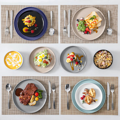 Vaisselle en grès 6 personnes - TARA - 6 pièces Novia Home 143506866PCSDinnerPlate27763201336101