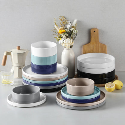 Vaisselle en grès 6 personnes - TARA - 6 pièces Novia Home 143506866PCSDinnerPlate27763201336101
