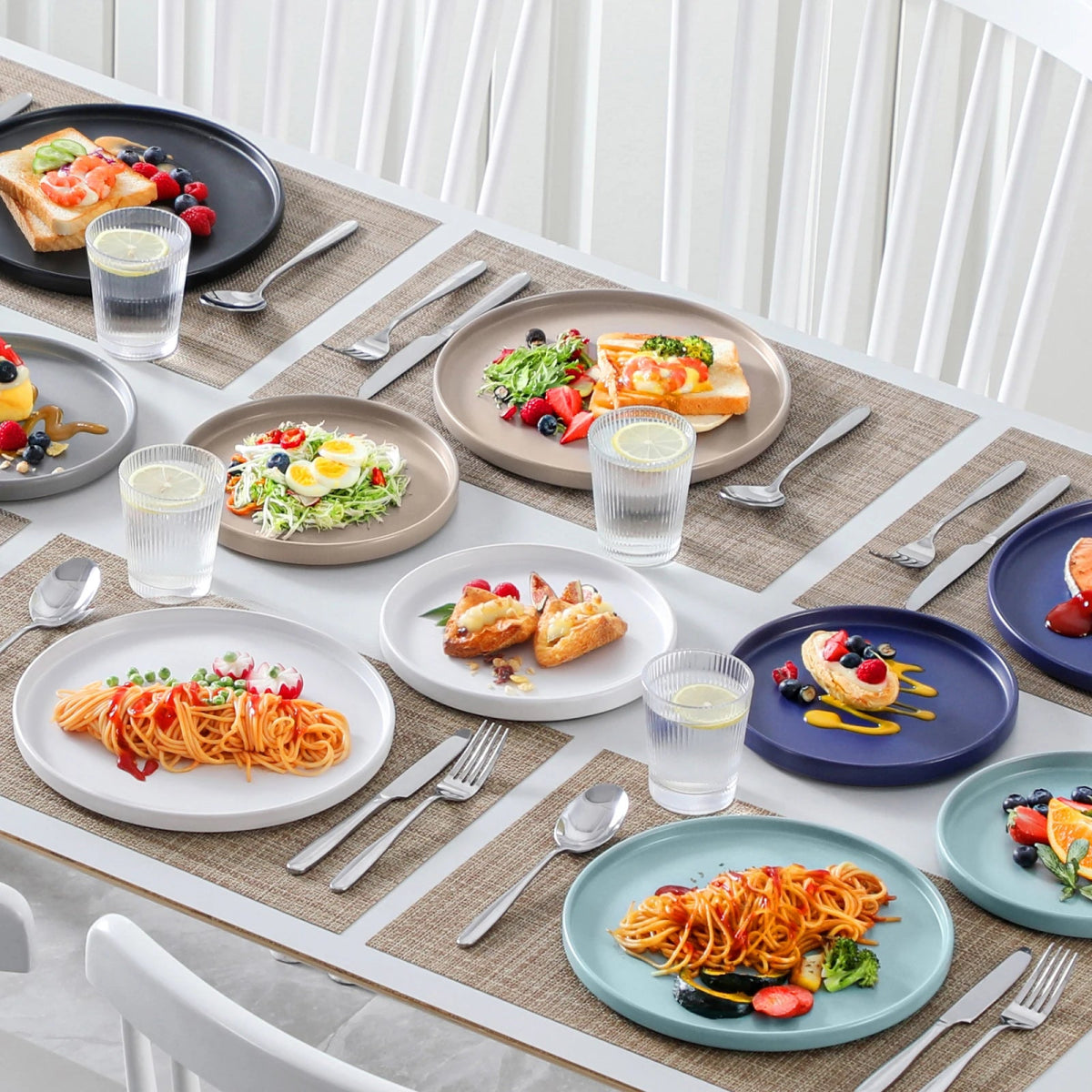 Vaisselle en grès 6 personnes - TARA - 6 pièces Novia Home 143506866PCSDinnerPlate27763201336101