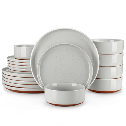 Vaisselle en grès 6/12 - TARA - 18/36 pièces Novia Home 1410Grey277632133610121346668218P