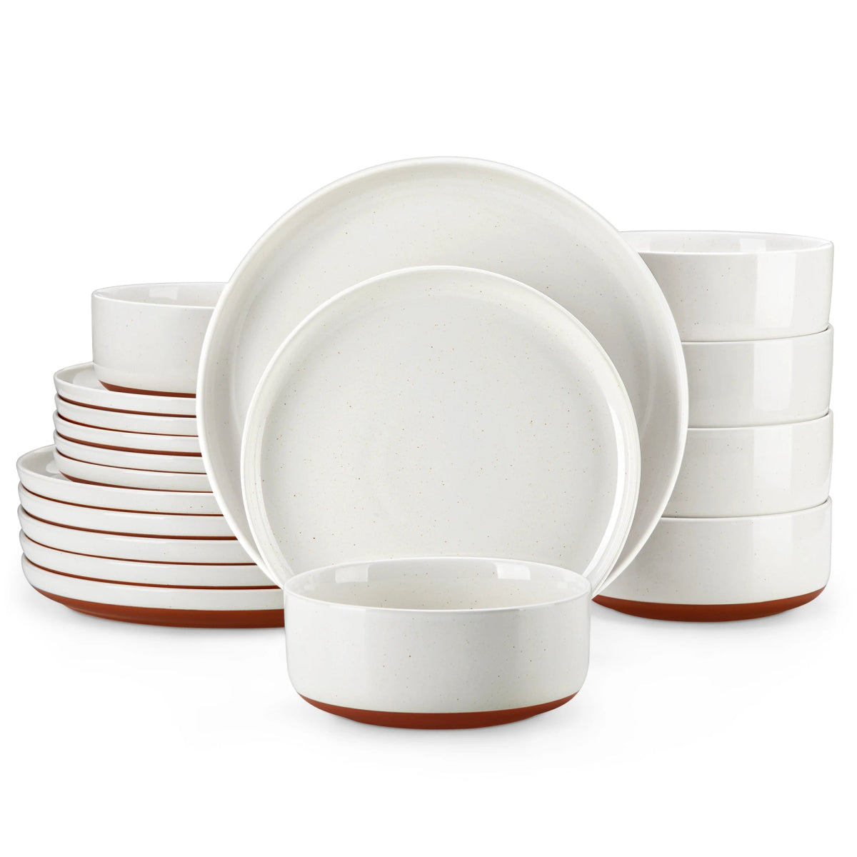 Vaisselle en grès 6/12 - TARA - 18/36 pièces Novia Home 14350686White277632133610121346668218P