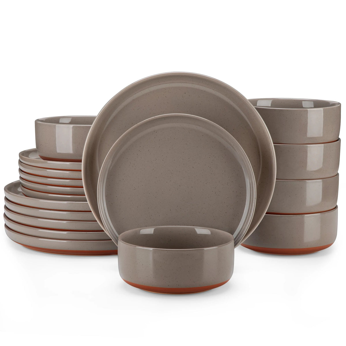 Vaisselle en grès 6/12 - TARA - 18/36 pièces Novia Home 14350853Brown277632133610121346668236P