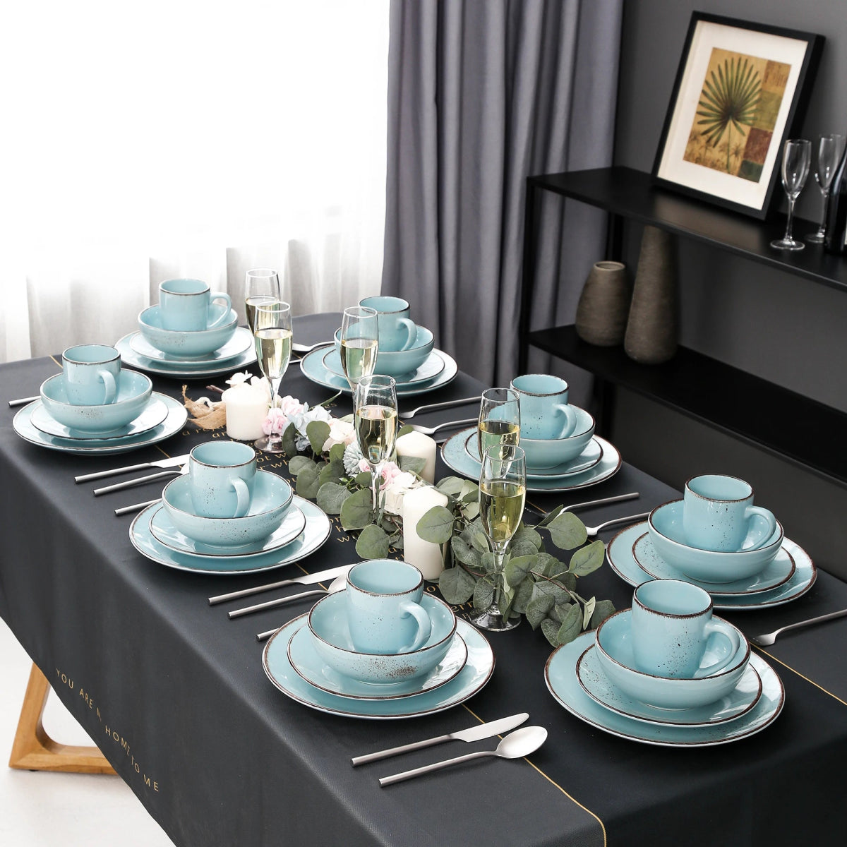 Vaisselle en grès 8 personnes - NAVIA - 32 pièces Novia Home 2NAVIA7763201336101GERMANY