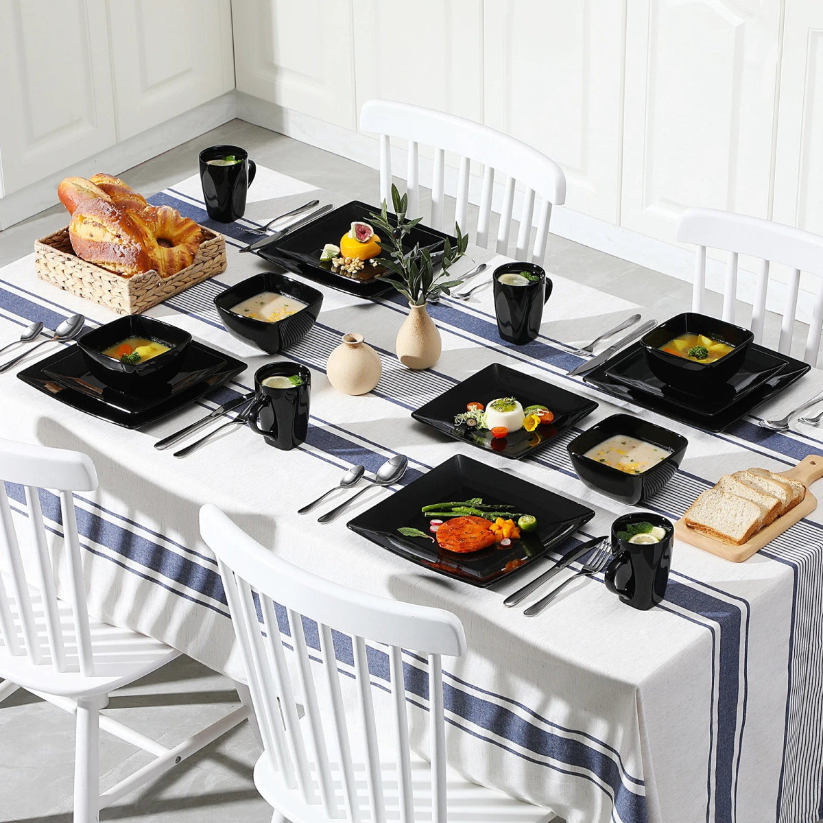 Vaisselle porcelaine 4/12 personnes - SOHO - 16/48 pièces Novia Home 1417316PIECE27763201336101GERMANY