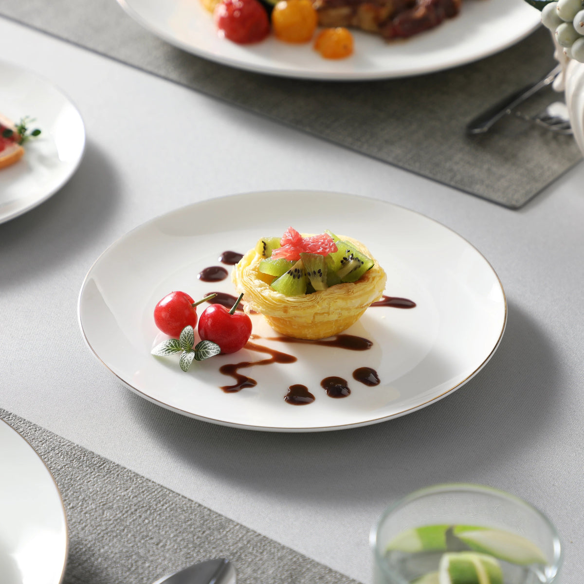 Vaisselle porcelaine 4/8 perosnnes - NORDIC - 16/32 pièces Novia Home 1410LOTUS1662810716PCS200007763201336101