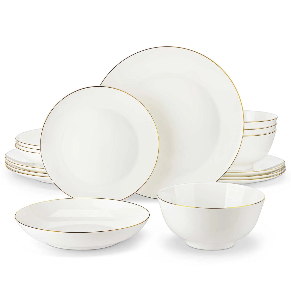 Vaisselle porcelaine 4/8 perosnnes - NORDIC - 16/32 pièces Novia Home 14175NORI1662810716PCS200007763201336101