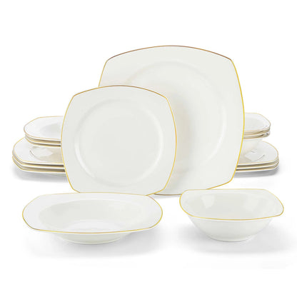 Vaisselle porcelaine 4/8 perosnnes - NORDIC - 16/32 pièces Novia Home 14691RAFA1662810716PCS200007763201336101