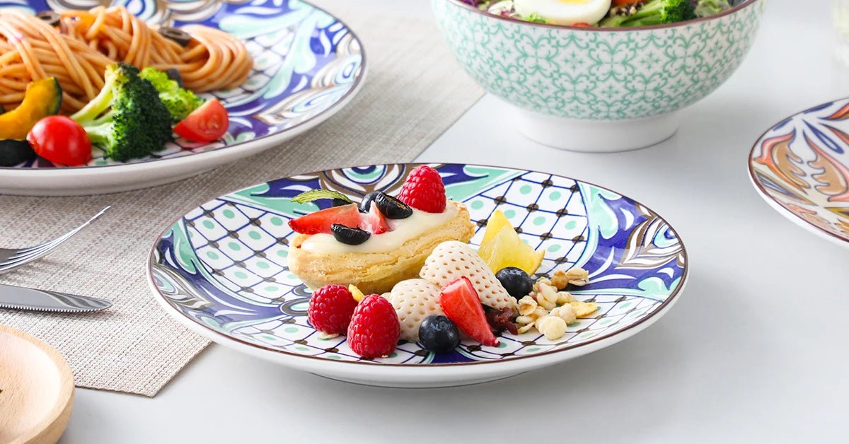 Vaisselle porcelaine 4/8 personnes - JASMIN - 24 pièces Novia Home 27763201336101213466682913812P