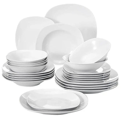 Vaisselle porcelaine 6 personnes - ELSA - 24 pièces Novia Home 2ELSA7763201336101