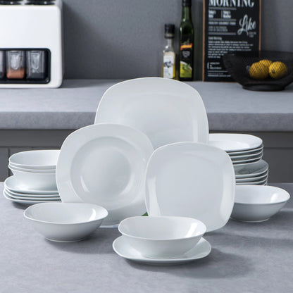 Vaisselle porcelaine 6 personnes - ELSA - 24 pièces Novia Home 2ELSA7763201336101