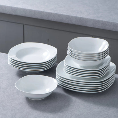 Vaisselle porcelaine 6 personnes - ELSA - 24 pièces Novia Home 2ELSA7763201336101