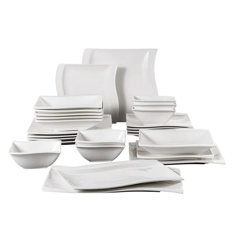Vaisselle porcelaine 6 personnes - FLORA 26 pièces Novia Home 1419326P2776321336101GERMANY