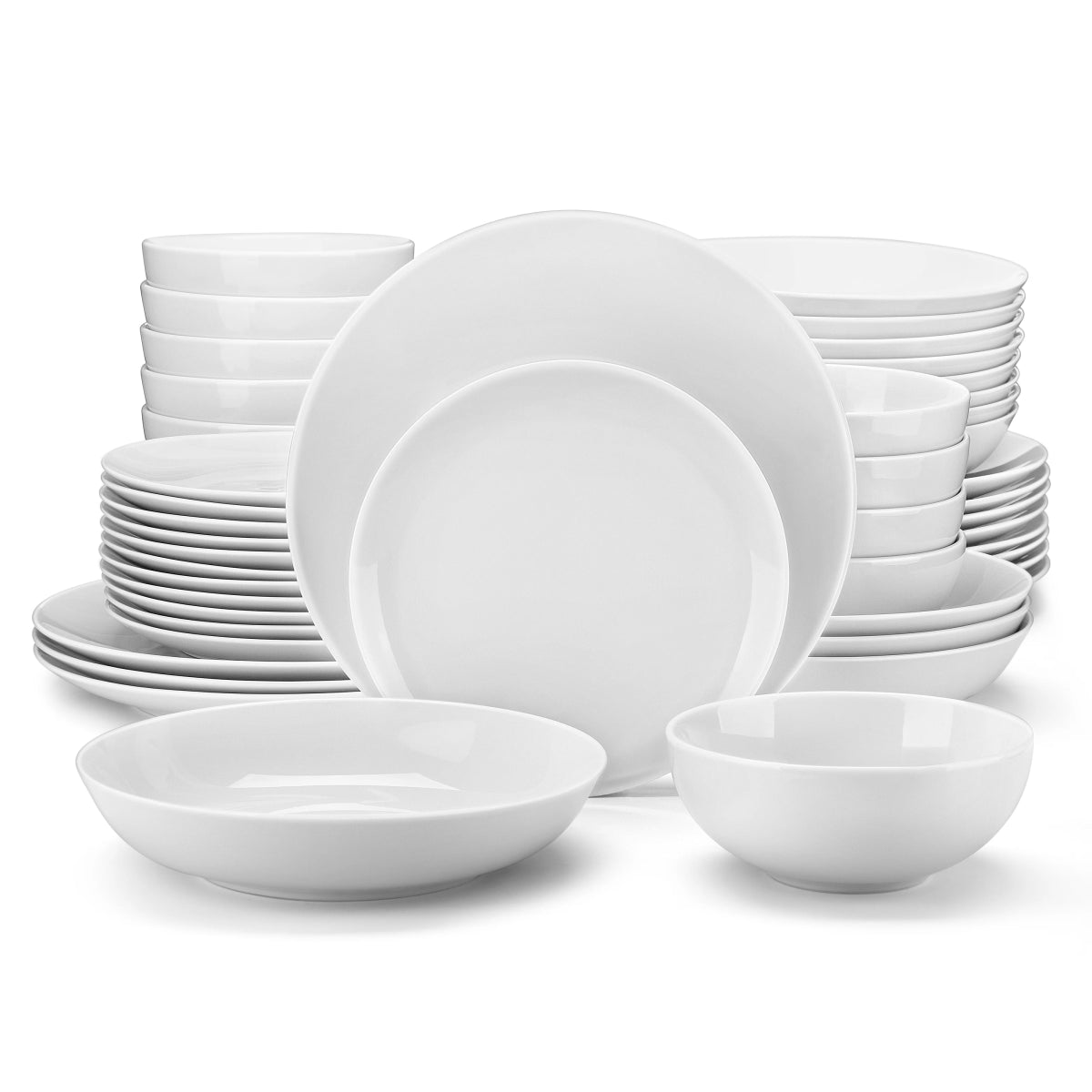 Vaisselle porcelaine 6/12 personnes - AMELIA - 24/48 pièces Novia Home 1417548PWhite2776321336101