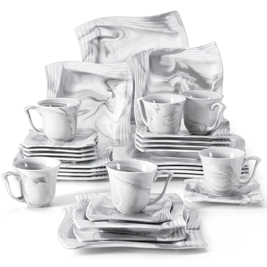 Vaisselle porcelaine 6/12 personnes - AMPARO - 30/60 pièces Novia Home 1419330P2776321336101GERMANY
