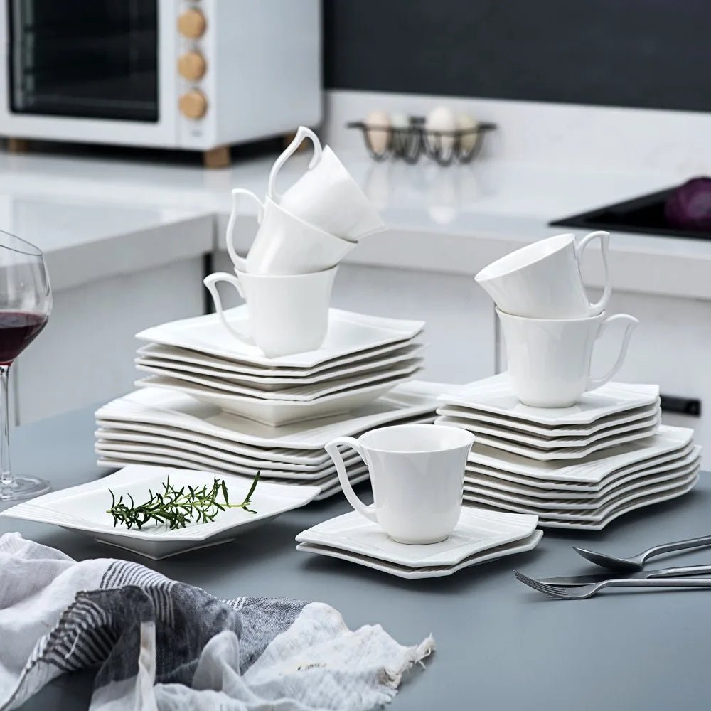 Vaisselle porcelaine 6/12 personnes - AMPARO 30/60 pièces Novia Home 1469130Piece2776321336101