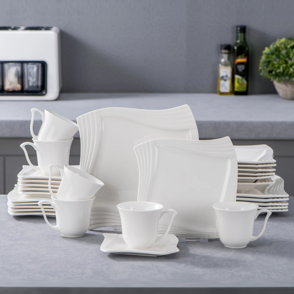 Vaisselle porcelaine 6/12 personnes - AMPARO 30/60 pièces Novia Home 1469130Piece2776321336101