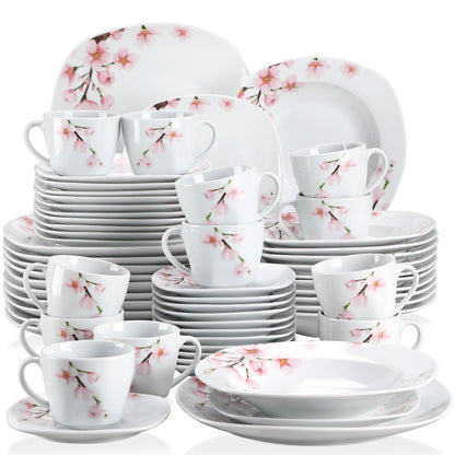 Vaisselle porcelaine 6/12 personnes - ANNIE 30/60 pièces Novia Home 1417360P2776321336101annie