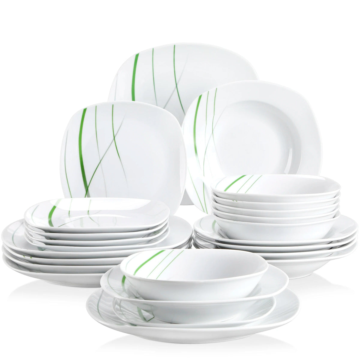 Vaisselle porcelaine 6/12 personnes - AVIVA - 24/48 pièces Novia Home 14193AVIVA24P2776321336101GERMANY