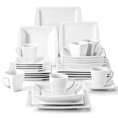 Vaisselle porcelaine 6/12 personnes - BLANCE - 30/60 pièces Novia Home 1410White30P2776321336101GERMANY
