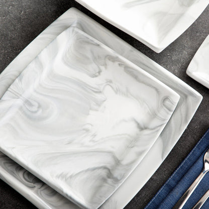 Vaisselle porcelaine 6/12 personnes - BLANCE - 30/60 pièces Novia Home 14193Marble30P2776321336101GERMANY
