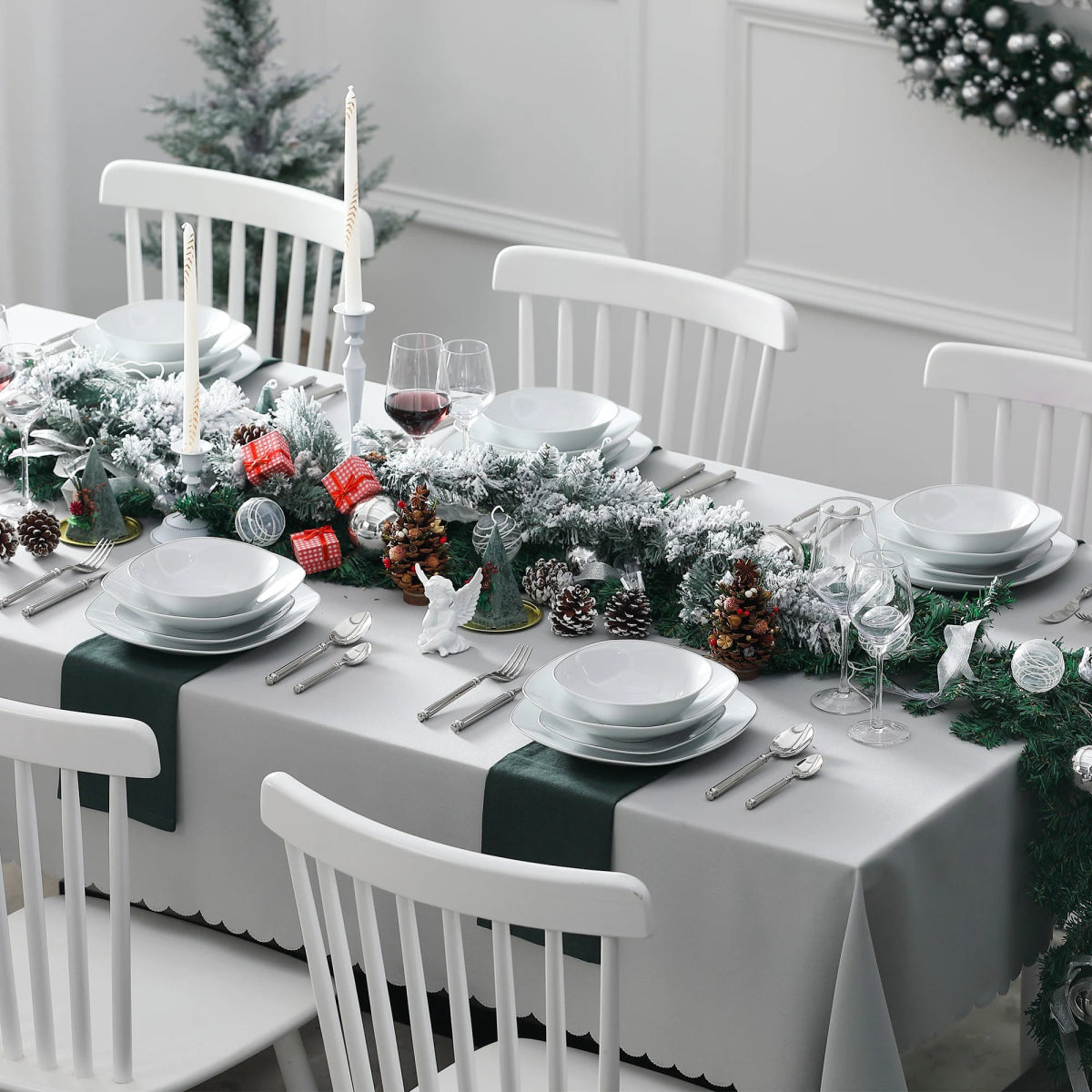 Vaisselle porcelaine 6/12 personnes - ELSA - 24/48 pièces Novia Home 14193ELSA24P2776321336101