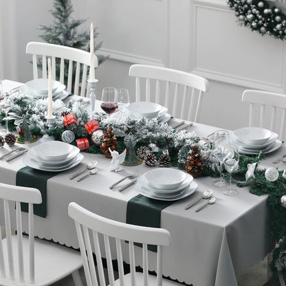 Vaisselle porcelaine 6/12 personnes - ELSA - 24/48 pièces Novia Home 14193ELSA24P2776321336101