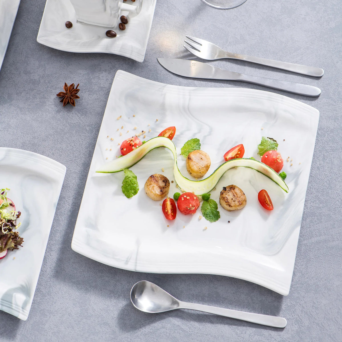 Vaisselle porcelaine 6/12 personnes - FLORA 30/60 pièces Novia Home 14691FLORA30P2776321336101