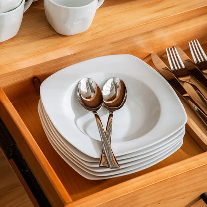 Vaisselle porcelaine 6/12 personnes - JULIA 30/60 pièces Novia Home 14105230pcs200007763201336101