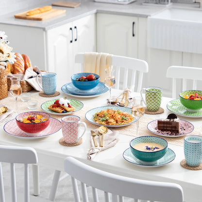 Vaisselle porcelaine 8 personnes MACARON - 32 pièces Novia Home 2MACARON7763201336101GERMANY
