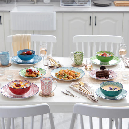 Vaisselle porcelaine 8 personnes MACARON - 32 pièces Novia Home 2MACARON7763201336101GERMANY